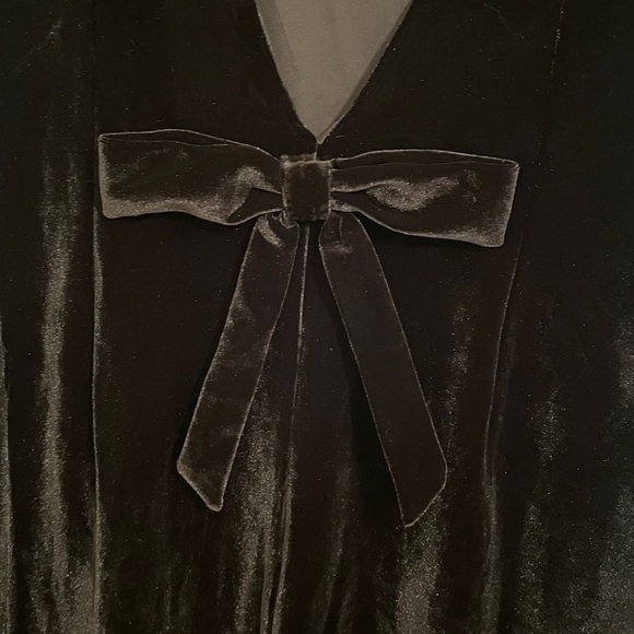 New Hutch Velvet Shift Bow Dress size Large - Picture 10 of 13